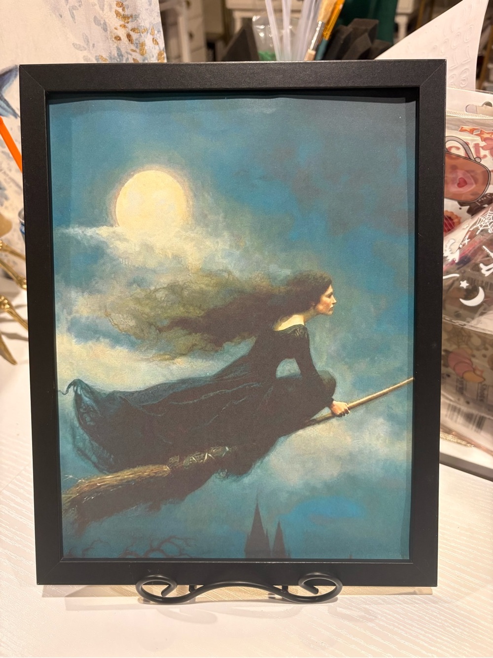 Mystic Moon Witch Framed 8x10 Art Print
